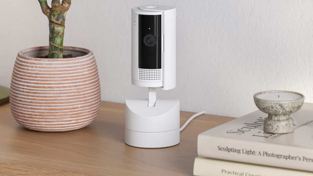 ring pan tilt indoor camera, sicurezza a 360°