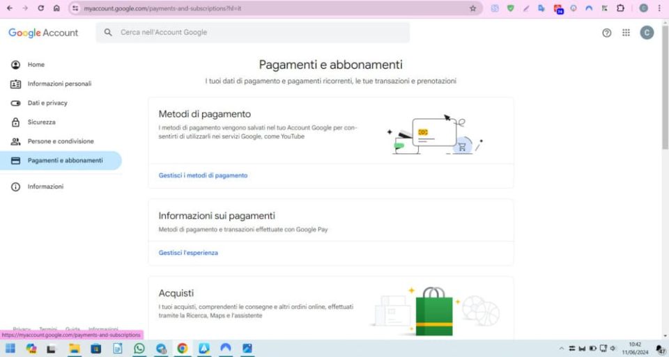 aggiungere o aggiornare metodi di pagamento in google chrome 8