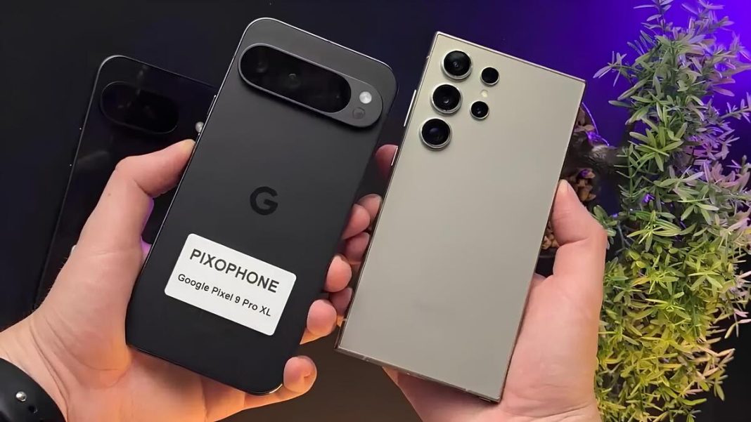 google pixel 9 pro xl appare in video con galaxy s24 ultra