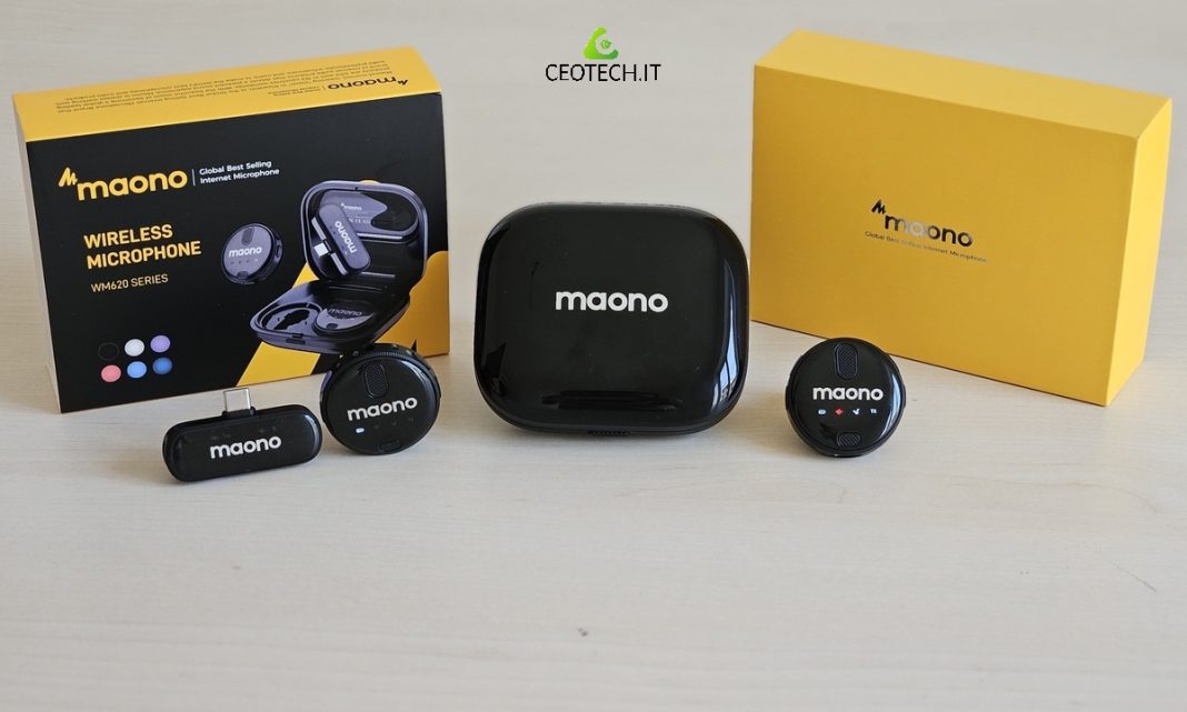 maono wm620 recensione microfoni wireless lavalier usb c