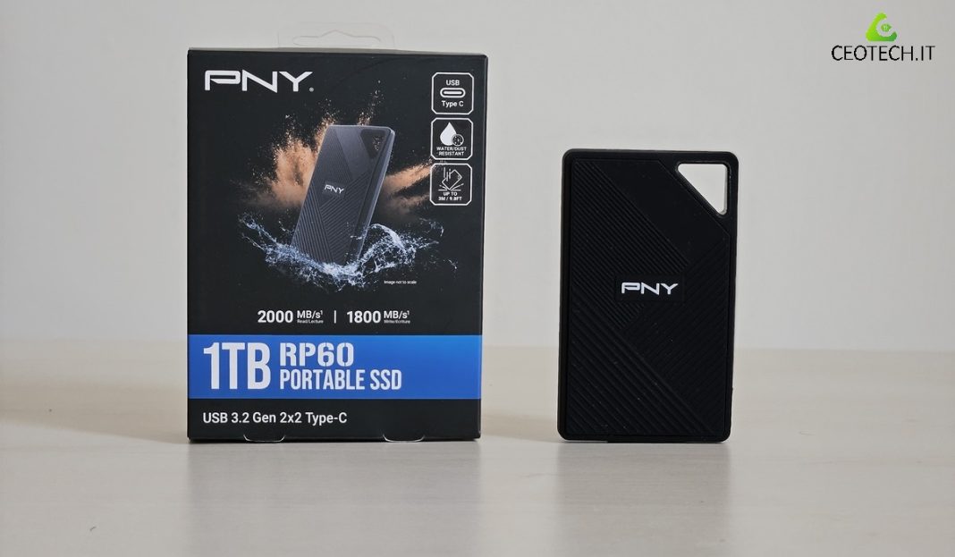 pny rp60 portable ssd 1tb recensione hdd usb c 3.2 ip65