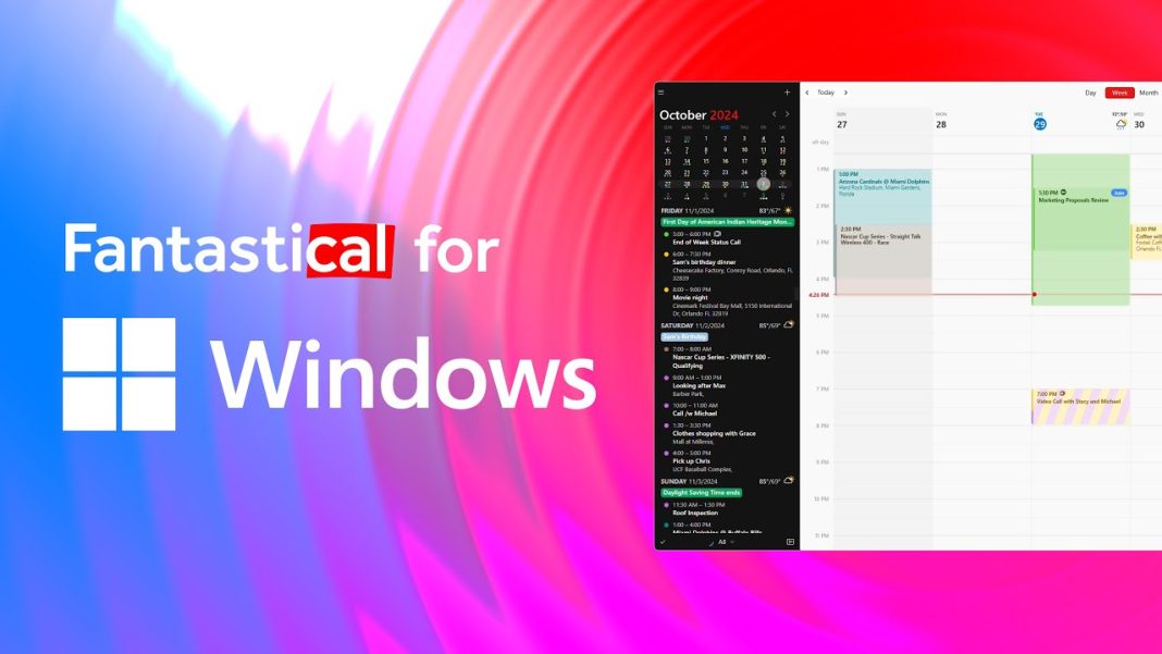 fantastical arriva su windows l'app calendario si espande