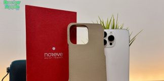 noreve, custodia in pelle per iphone 16 pro max pregiata e elegante