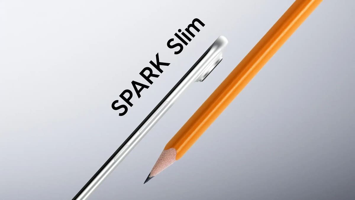 TECNO SPARK Slim: solo 5.75 mm con batteria da 5200 mAh